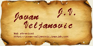Jovan Veljanović vizit kartica